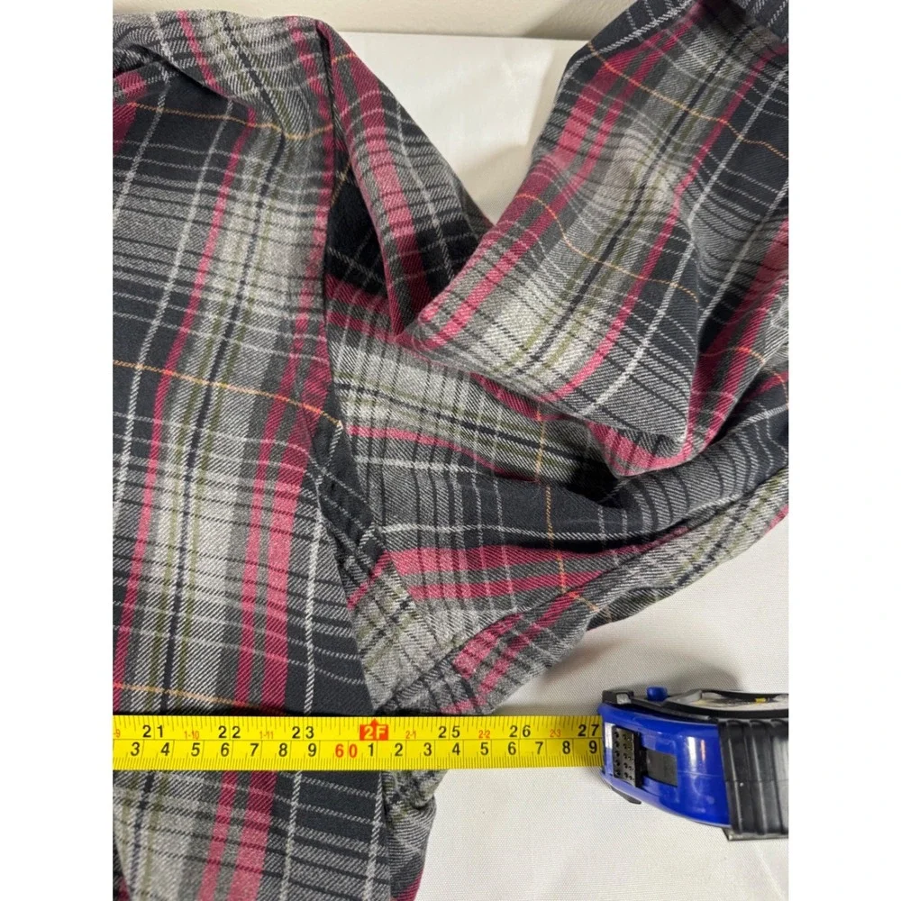 Polo Ralph Lauren Marlowe Plaid Cotton Flannel Shirt Mens XL Red Grey Black